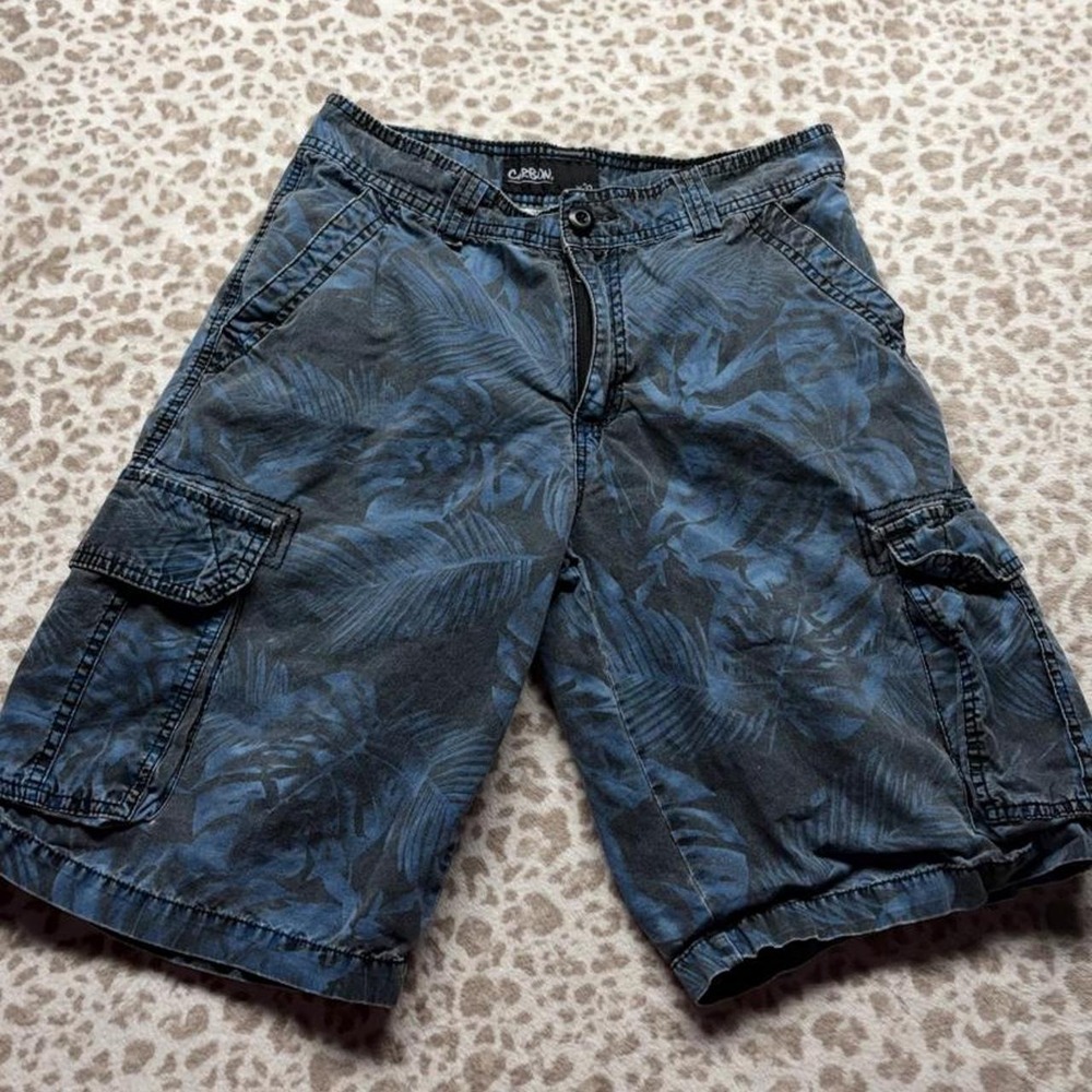 Carbon Tropical Camo Cargo Shorts